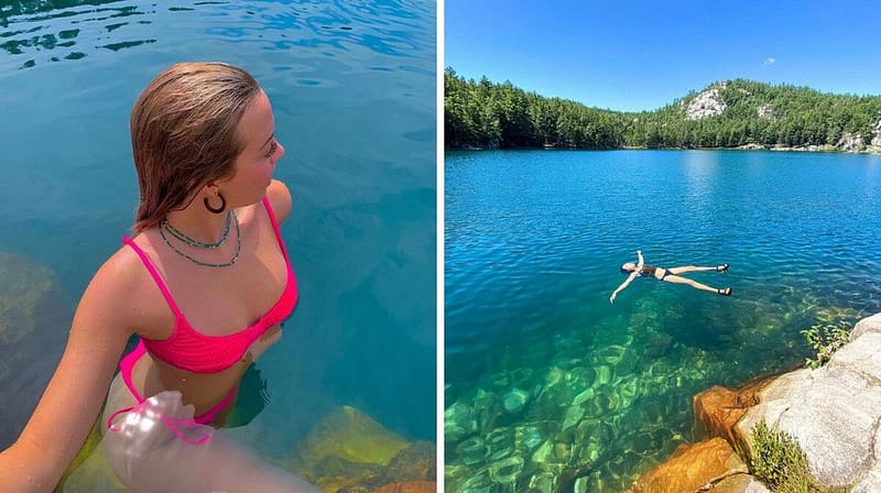 Ontario has a hidden swimming hole with 'sapphire blue' water that feels like the caribbean