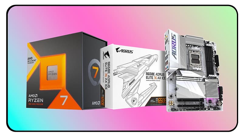 Get amd's 7800x3d gaming cpu, plus a white gigabyte b650e aorus elite motherboard for $449 at newegg