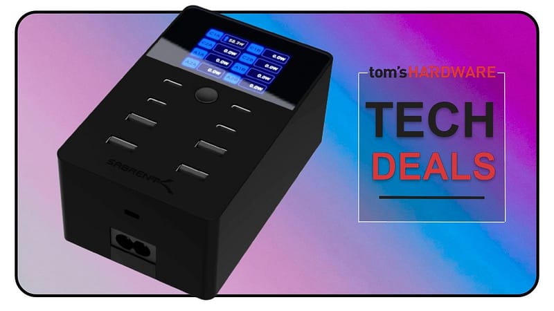 Charge all the things for over 50% off with this superb deal on sabrent's lcd screen equipped 252w 8 port usb charger