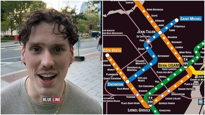 A tiktoker tried to diss the stm's blue line and montrealers are letting him have it