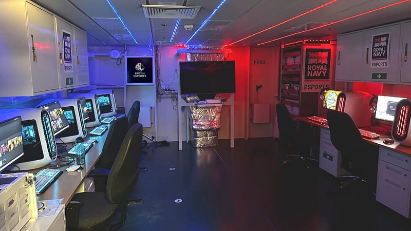 Uk royal navy builds 'esports suite' loaded with gaming pcs onboard its newest warship — eight high powered pc battle stations added to war room