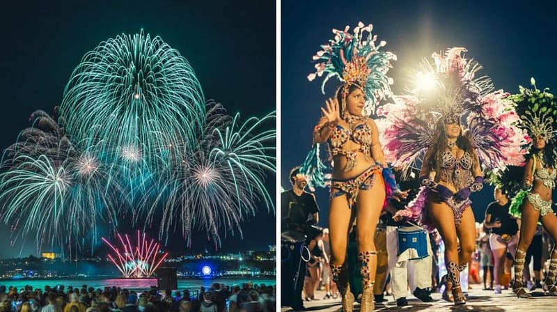 Ces feux d'artifice grandioses et gratuits débarquent à québec avec 8 partys thématiques
