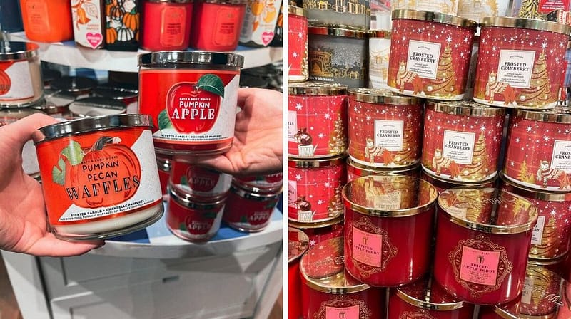 Bath & body works canada's sale has three wick candles up to 50% off, including fall scents