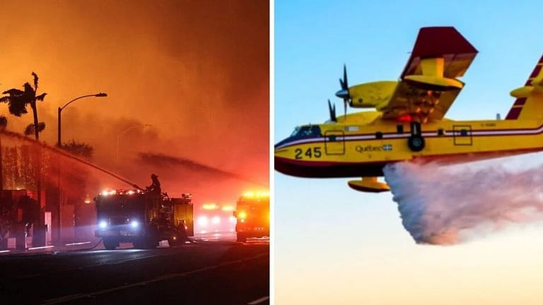 A Quebec Firefighting Plane Was Hit By A Drone While Battling California Wildfires