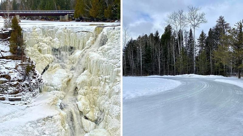 This Ontario Provincial Park With A Massive Waterfall Just Got A Dreamy New Skating Loop