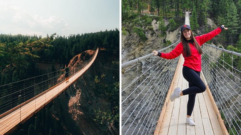 Canada's Highest Suspension Bridge Is In Bc And Floats You Above A Canyon With A Waterfall