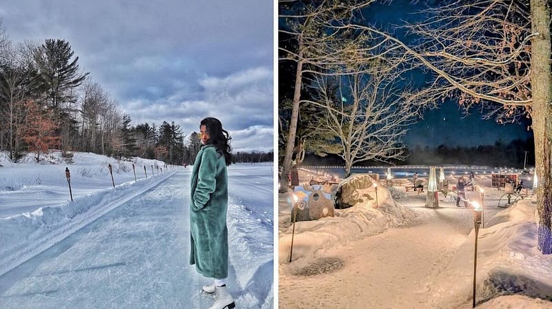 This 1.2 Km Skating Trail In Ontario Lets You Glide Around A Starlit Cranberry Marsh