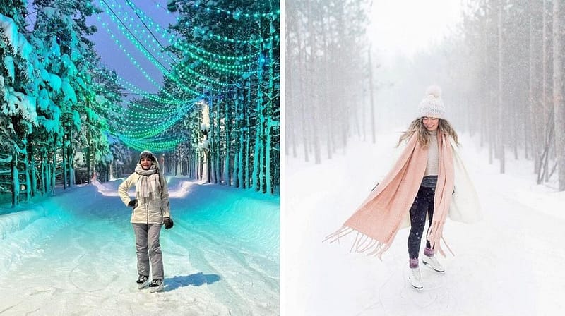 Ontario Has A 1 Km Mountaintop Skating Trail With Frosty Trees And A Canopy Of Twinkly Lights