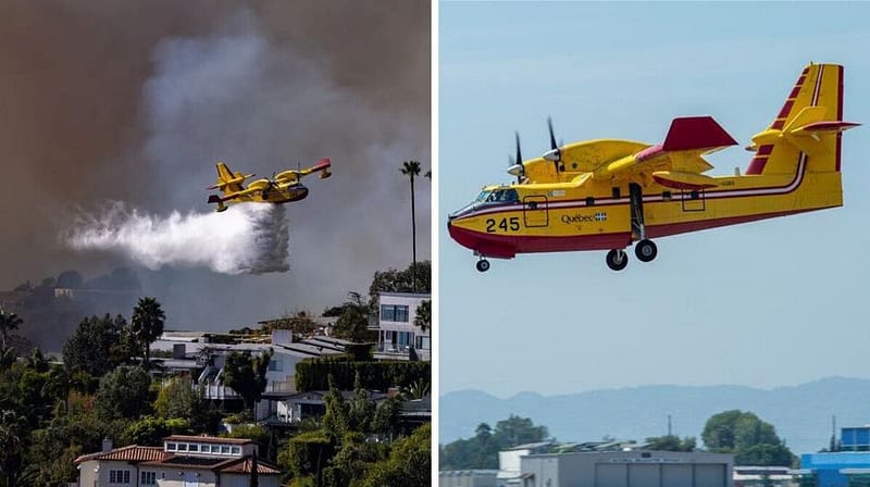 Incendies à Los Angeles : Les Avions Citernes Québécois Impressionnent (vidÉos)