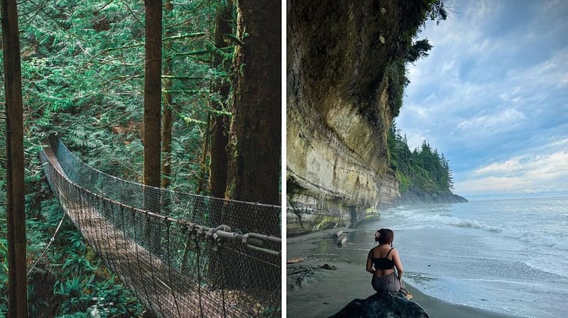 This Bc Hiking Trail Has A 100 Foot Suspension Bridge, Ancient Trees And A Hidden Beach