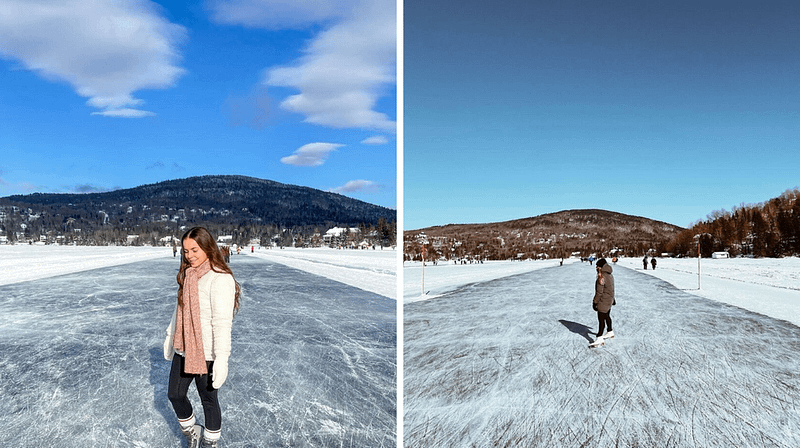 Cet Anneau Glacé Près De Québec Te Permet De Patiner Dans Un Décor Hivernal Majestueux