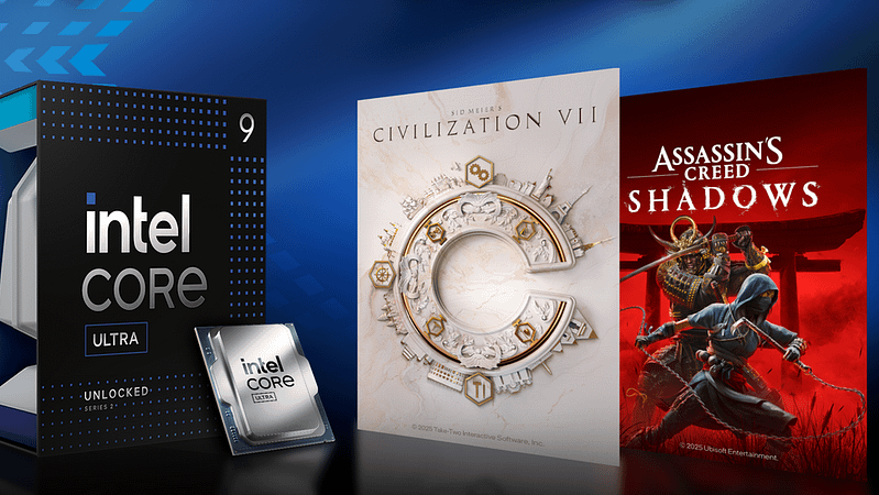 Intel Game Bundle Aims To Boost Arrow Lake, Raptor Lake Cpu Sales — Codes For Civ 7, Ac: Shadows