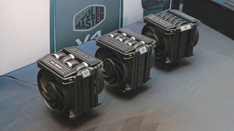 Cooler Master Reveals V Series Air Coolers Resembling High Performance Engine Blocks Alongside New Cooling Solutions At Ces