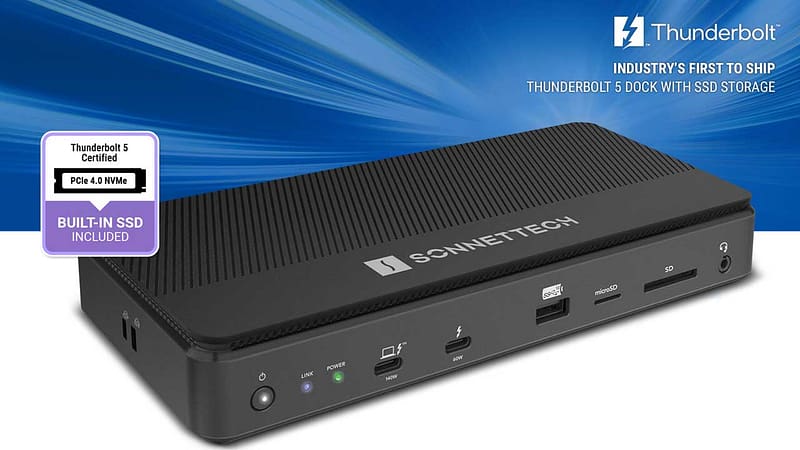 Thunderbolt 5 Dock Comes With Built In Pcie 4.0 Ssd And Four Tb5 Ports — Pricing Starts At $399