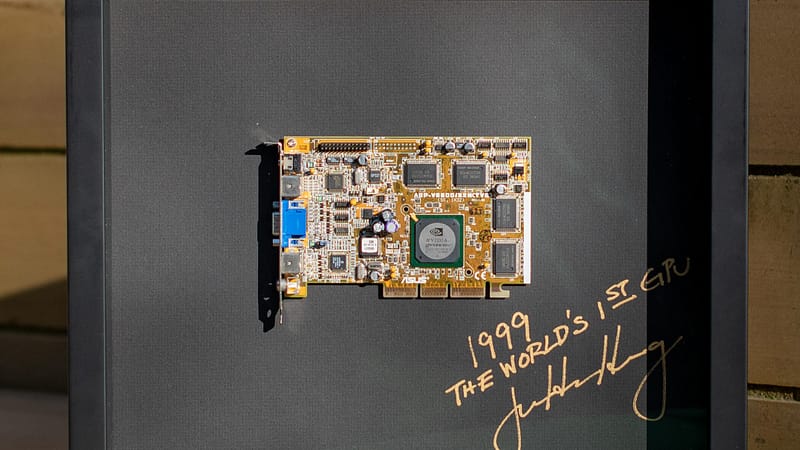 Nvidia Gives Away Five Classic Gpus Signed By Ceo Jensen Huang Personally — The First Two Are The Geforce 256 And Geforce 8800 Ultra