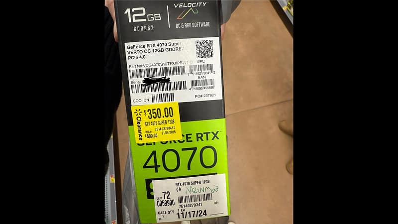 Lucky Buyer Snags A Rtx 4070 Super For $350 In Walmart Clearance Sale