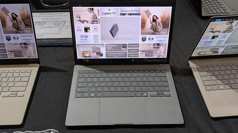 Asus’s New Zenbook A14 Weighs Just 2.18 Pounds, Boasts 32 Hours Of Endurance