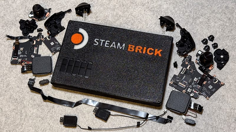 Modder Creates The Steam Brick — A Stripped Down Steam Deck With Only A Power Button And A Usb