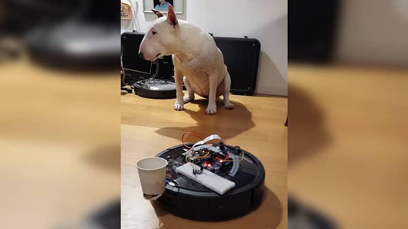 Maker Turns Old Roomba Vacuum Into A Raspberry Pi Powered Ai Dog Feeding Robot